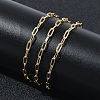 2.4MM Brass Paperclip Chain Necklaces for Women KK-CBA2293-17G-2