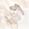 37MM Brushed 304 Stainless Steel Wavy Open Cuff Bangles for Women SA-CBA10D4-02P-2