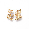 Brass Micro Pave Clear Cubic Zirconia Pendants KK-N232-145-NF-2