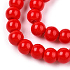 Opaque Solid Color Glass Beads Strands GLAA-T032-P6mm-04-2