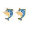 304 Stainless Steel Enamel Pendants STAS-H251-01B-G-1