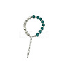 Dyed Natural White Chalcedony Round Beaded Bracelet NC1314-06-1