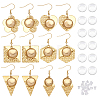 6 Pairs 6 Styles Blank Glass Dome Dangle Earrings EJEW-AB00003-1