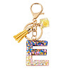 Alloy Resin Polygon Keychains KEYC-TADJ0002-03G-E-1