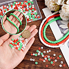 3 Strand 3 Colors Flat Round Handmade Polymer Clay Beads CLAY-PH0001-97-3