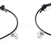 Magnetic Alloy Heart Charm Bracelet Sets for Valentine's Day BJEW-JB06415-02-9