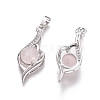 Natural Rose Quartz Pendants G-L512-G11-2