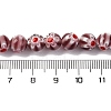 Handmade Millefiori Lampwork Beads Strands LAMP-G164-05O-4