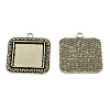 Tibetan Style Alloy Pendant Cabochon Settings TIBEP-5334-AS-FF-1