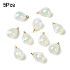 5Pcs UV Plating Acrylic Pendants FIND-YW0007-41C-1