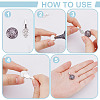 100Pcs 4 Colors Alloy Glue-on Flat Pad Bails FIND-AR0006-02-3