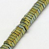 Electroplate Non-magnetic Synthetic Hematite Beads Strands G-J165-3mm-06-3