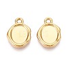 304 Stainless Steel Pendant Cabochon Settings STAS-T067-11G-1