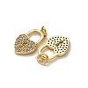 Brass Micro Pave Clear Cubic Zirconia Pendants KK-A270-03D-G-2