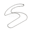 304 Stainless Steel Cable Chain Necklaces for Women Men STAS-M102-69P-4