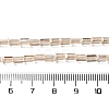 Electroplate Transparent Glass Beads Strands Pearl Luster Plated EGLA-H106-01A-PL02-4