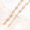 304 Stainless Steel Glass Link Chain Necklaces SA-CBA725A-25A-G-3