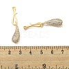 Brass Micro Pave Clear Cubic Zirconia S-Hook Clasps KK-L211-008G-3