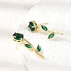Brass Micro Pave Cubic Zirconia Stud Earrings KK-CBA8324-20G-02-2