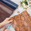 Snakeskin Pattern PU Leather Fabric DIY-WH0308-352B-3