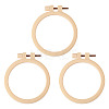 Plastic Imitation Bamboo Cross Stitch Embroidery Hoops TOOL-TADJ0001-03B-1