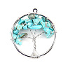 Synthetic Turquoise Tree fo Life Pendants WG82707-05-1