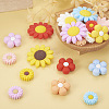 Beadthoven 19Pcs 19 Styles Flower Food Grade Eco-Friendly Silicone Beads SIL-BT0001-05-5