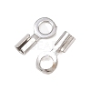 304 Stainless Steel Fold Over Crimp Cord Ends STAS-P434-05A-P-2