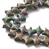 Electroplated Natural Lava Rock Beads Strands G-A251-C01-01D-3