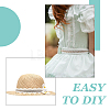 14.5M Polyester Lace Trim Ribbon OCOR-WH0101-244B-6
