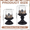 Iron Glass Candle Holder AJEW-WH0796-88B-2