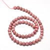 Natural Rhodonite Round Bead Strands G-P072-38-12mm-2