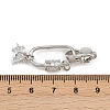 Brass Micro Pave Clear Cubic Zirconia Lobster Claw Clasps KK-U059-56P-3