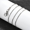 Tarnish Resistant 304 Stainless Steel Snake Chain Necklaces STAS-M174-019P-2