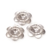 6-Petal Brass Bead Caps X-KK-I669-06P-1