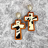 Easter Cross  Dangle Stud Earrings FS-WG862AE-04-1