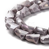 Electroplated Glass Beads Strands GLAA-G092-A-04-2