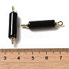 Natural Black Onyx(Dyed & Heated) Connector Charms FIND-C046-17B-01G-3