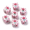 Printed Opaque Acrylic Beads SACR-A009-01A-1