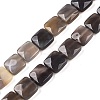 Natural Grey Agate Beads Strands G-T138-163-4