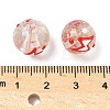 Luminous Handmade Enamel Gold Sand Glass Beads Strands LAMP-U004-08-6