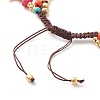 Ocean Animal Theme Braided Bead Bracelet BJEW-JB07285-8