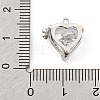 Brass Micro Pave Cubic Zirconia Pendants KK-K371-40B-P-3