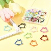 30Pcs Spray Paint Alloy Spring Gate Rings FIND-FS0004-03-9