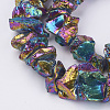 Electroplated Natural Quartz Crystal Bead Strands X-G-F336-06D-1