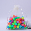 Rectangle Organza Drawstring Bags CON-PW0001-054A-18-1