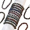 Adjustable Natural & Synthetic Gemstone and Non-magnetic Synthetic Hematite Braided Bead Bracelets BJEW-Z090-01-4