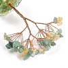 Natural Green Aventurine and  Yellow Quartz Chips Tree of Life Decorations DJEW-B013-01G-2