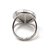 Non-Tarnish 304 Stainless Steel Open Cuff Pad Ring Settings RJEW-Z018-41P-3