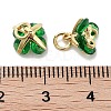Brass Micro Pave Cubic Zirconia Charms KK-C051-14G-01-3